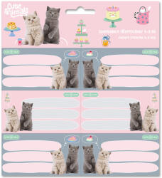 Ars Una Ars Una: Cute animals-tea party cicás csomagolt füzetcímke 3x6db (53835321)