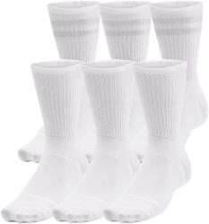 Under Armour Șosete Essential 6pk Crew White / White / Halo Gray XL
