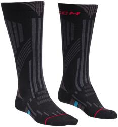 CCM Șosete de hochei Compressi Knee Black/Grey/Red Unisize