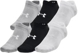 Under Armour Șosete Essential No Show 6pk Black / Black / Halo Gray XL