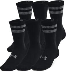 Under Armour Șosete Essential 6pk Crew Black / Black / Castlerock M
