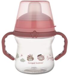 Canpol babies Canpol babies, Bonjour, FirstCup, canita anti-varsare cu duza din silicon, roz, 150 ml