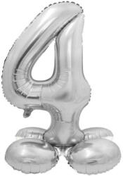 Amscan Silver Ezüst 4-es szám fólia lufi talppal 72cm (MLG145915)