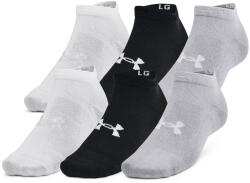 Under Armour Șosete Unisex Essential 6pk Low Black/Black/Halo Gray M
