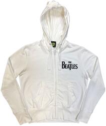The Beatles Drop T Logo (Back Print) White S Női Pulóver (BEATHOOD11LW01)
