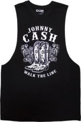 Johnny Cash Walk The Line Boots Black M Ing (JCVEST26MB02)
