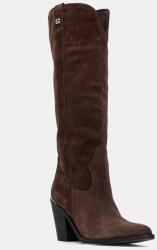 Guess cizme cowboy pentru femei din piele întoarsă SASHAN2 9BY2-OBDZL7_89X (FLTSN2.SUE11.BROWN)