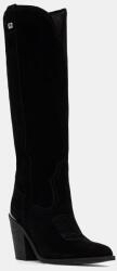 Guess cizme cowboy pentru femei din piele întoarsă SASHAN2 9BY2-OBDZL8_99X (FLTSN2.SUE11.BLACK)