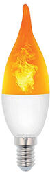VITO E14 LED lámpa (3W/180°) Láng effekttel - borostyánsárga (1519730)