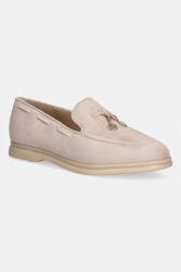 Guess loafers slip-on pentru femei din piele întoarsă ARYANAI 9BY2-OBDZLL_02X (FLTNAI.SUE14.NUDE)
