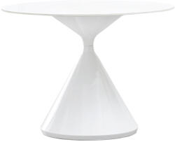  Étkezőasztal, világos márvány/fehér, átmérő 100 cm, VALER TYP 2