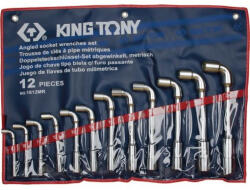 KING TONY 12 részes pipakulcs/L-kulcs készlet 6*/12* (8 / 10 / 11 / 12 / 13 / 14 / 16 / 17 / 18 / 19 / 22 / 24 mm) 1812MR (1812MR)