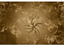 Komar Fototapet Model floral auriu Baroc