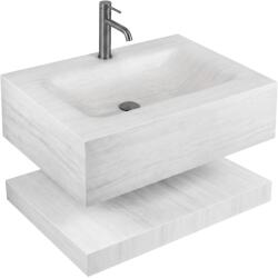 Rea Apollo, fali, téglalap alakú mosdó polccal, 700x500x200 mm, kőutánzat, KPL-U9994 (KPL-U9994)