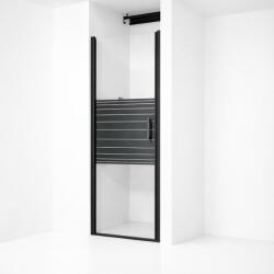  Coimbra . ||. Black Pattern 80 nyíló zuhanyajtó, 190cm, 5mm, NANO (PBAM-8B19)