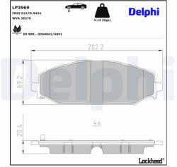 DELPHI Set placute frana DELPHI LP3969 (LP3969)