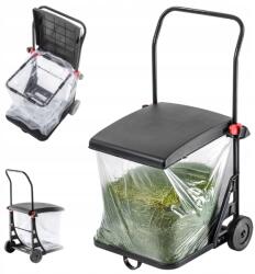 Kadax Kocsi Kerekekkel Kosár 80L Levél Fű Hulladék Váz Erős (K11346)