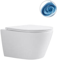 Cerano - fali WC Toluco, Vortex - Vortex öblítés - ülőke nélkül - fényes fehér - 49, 5x36, 5 cm (CER-667763)