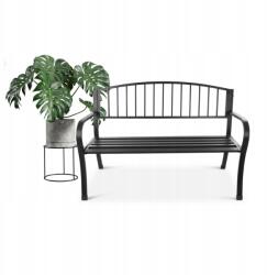 Bauerkraft Kerti pad park háttámlával terasz erkély fém szerkezet (G-414 (11kg 130x9x68))