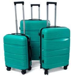 Rogal Zöld 3 darabos luxus keményfedeles bőröndkészlet " Royal" - M, L, XL (SPP3set3in1-green-HU)