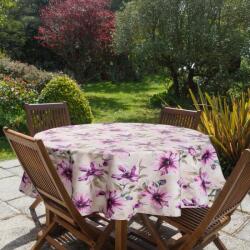 Takoy Kerek krém-rózsaszín asztalterítő 150 cm, vízlepergető GARDEN, teraszra és balkonra