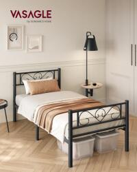 VASAGLE Pat de o persoana Vivian Negru 208x91.8x86.4 cm (RMB062B01)