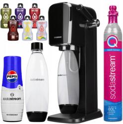 SodaStream Szódakészítő Gép Vízhez Sodastream Art Fekete Palack Pepsi Szirup Adalékanyagok (ART Black Pepsi Mpack)