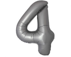 GoDan Matt ezüst 4-es Moonlight szám fólia lufi 76 cm (WP) MLG333442 (MLG333442)