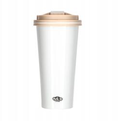 Nils Camp Thermo bögre Nils Camp NCB18 Fehér 500ml Légmentesen záródó Kulacs kávé teához (NCB18)
