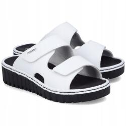 RIEKER Női flip-flop papucs Rieker V1392-80 White német fehér Bőr MÉRET. 37 (V1392-80 WHITE)