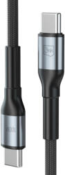 3mk Protection Cablu pentru incarcare si transfer de date 3mk Hyper Cable N-SERIES, USB-C la USB-C, 100W, 5A, 3m, Negru (5903108758208)