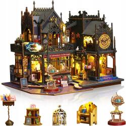 Bedee Miniatűr Diy Villa Házikó 3D Puzzle Montaru Magic House Led Lámpákkal (DIY Castle)