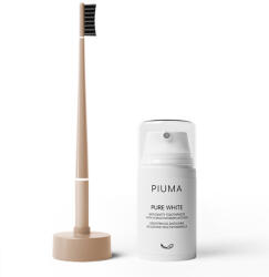 Piuma Care Set Pasta de Dinti si Periuta Medium Nude, Piuma