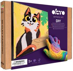 OKTO Set pictura cu argila usoara, 29x29 cm - Funny Cat (KR-OK20055)