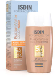 Fotoprotector Crema de protectie solara pentru fata cu SPF 50 Fusion Water Color, Medium, 50 ml, Isdin
