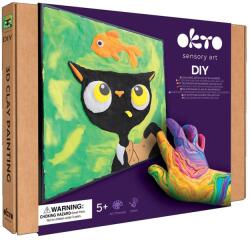 OKTO Set pictura cu argila usoara, 29x29 cm - Black Cat (KR-OK20056)