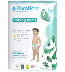 PureBorn Scutece Chilotel Organic Nr. 7 (XXL) +17kg, 16 buc, Pureborn