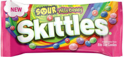 Skittles gyümölcsös ízű rágógumik savanykás cukorbevonatban, 51 g (27536)