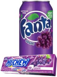  Hi-Chew szőlő ízű rágós cukorka 50 g + Fanta szénsavas szőlő ízű ital 355 ml (EA218)