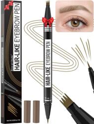 CONNECTION Microblading Szemöldök Ceruza 2in1 kétoldalas, 4 ágú villás applikátorral - világosbarna