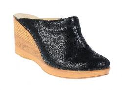 Ciucaleti LUX Marimea 38 Saboti dama din piele naturala cu platforme de 7 cm - TEA19NCOLOR