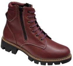 Ciucaleti j Ghete dama imblanite din piele naturala cu doua femoare Bordeaux GKR21VIS
