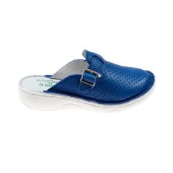 Berende Saboti medicali femei, Navy din piele naturala , Med-Line BR128NAVY