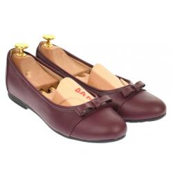 Ciucaleti Balerini dama, grena, casual, din piele naturala - Made in Romania FLOGRENA
