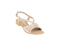 Ciucaleti Sandale dama bej din piele naturala, platforme de 2cm - S36BEJ