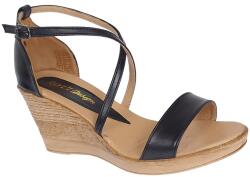 Ciucaleti Marimea 38, 39 Sandale dama casual elegante din piele naturala Negru S7N2