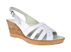 Ellion Sandale dama din piele naturala cu platforma - S89ALB