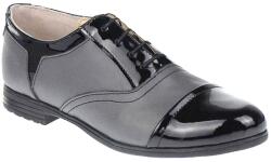 Ciucaleti Pantofi dama casual din piele naturala - Model Negru, Gri Sara