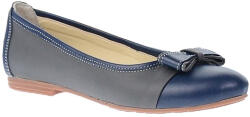 Ciucaleti Marime 36 Balerini dama casual din piele naturala Gri, Bleumarin - Model Eveline