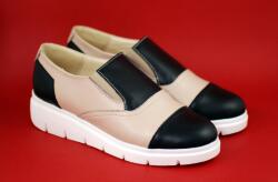 Ciucaleti Pantofi dama casual din piele naturala de culoare bej - RUT4BN
